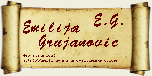 Emilija Grujanović vizit kartica